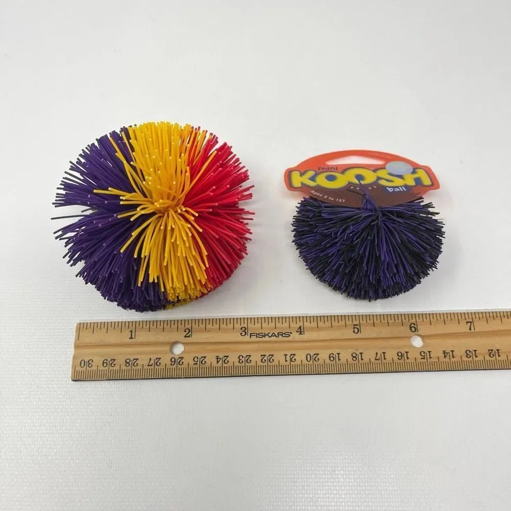 Koosh Silicone Ball Lot of 2 Balls Classic Fidget Toy for Kids Mini & Regular